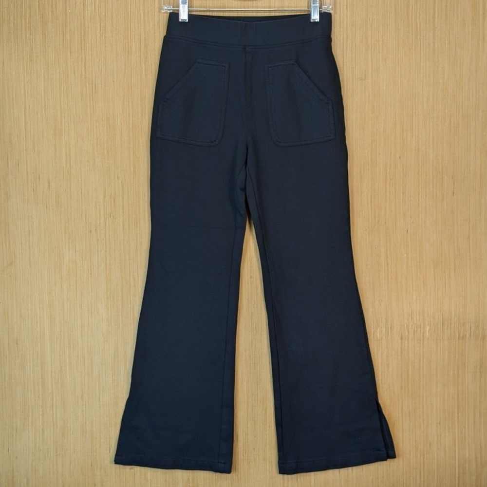 Maeve Anthropologie Black Ponte Knit‎ Flare Pants Small Pull On Stretch Capsule